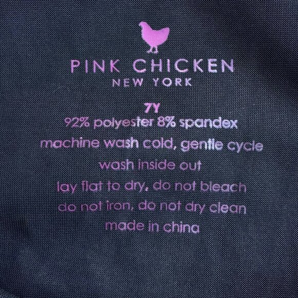 PINK CHICKEN Leopard Liza Lame Dress Girls 7 7Y Shiny Metallic Twirl Long Sleeve - Picture 4 of 4